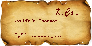 Kotlár Csongor névjegykártya