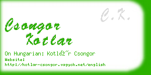 csongor kotlar business card